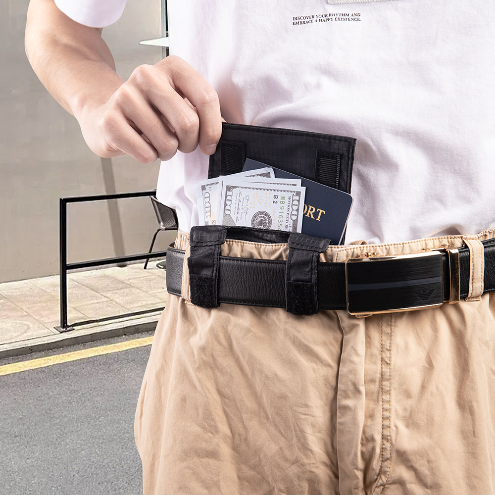 Index Card Holder - RFID Blocking Money Belt Anti Theft