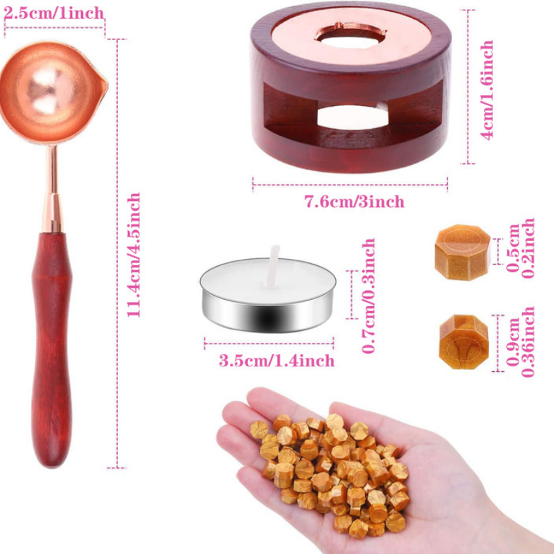 Wax Seal Set Includes 200 Gold - огляд і ціна Wax Seal Stamp Set