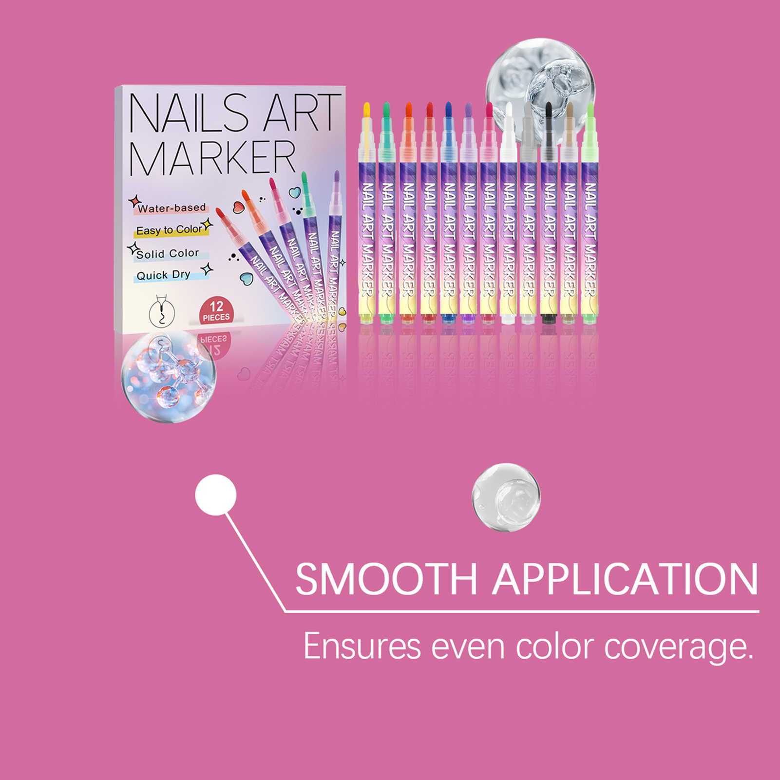 12Pcs Nail Art Pens With Fine  - огляд і ціна Correction Pen Fine