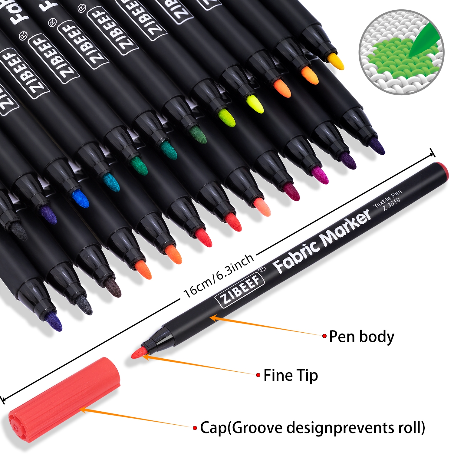 12/24 Color Fabric Markers-Fin - огляд і ціна Correction Pen Fine