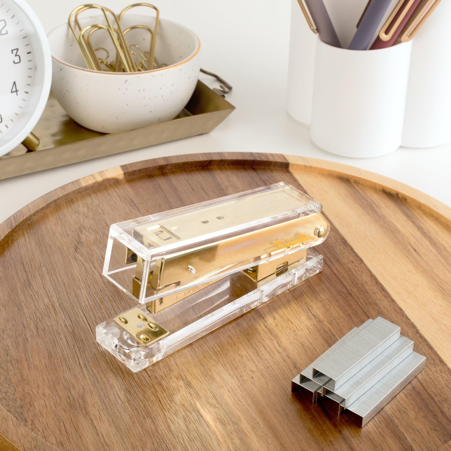 Swingline Compact Clear Acryli - огляд і ціна Stapler Half Strip