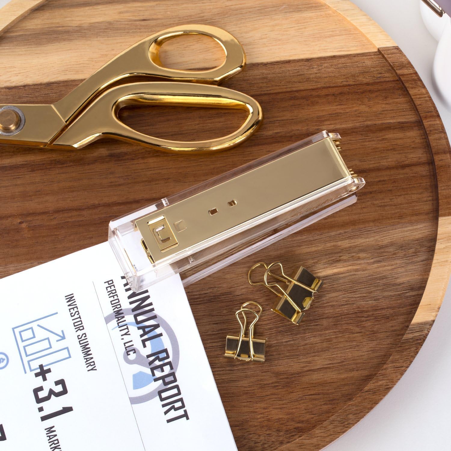 Clear Acrylic Gold Stapler, 20 - огляд і ціна Stapler Half Strip