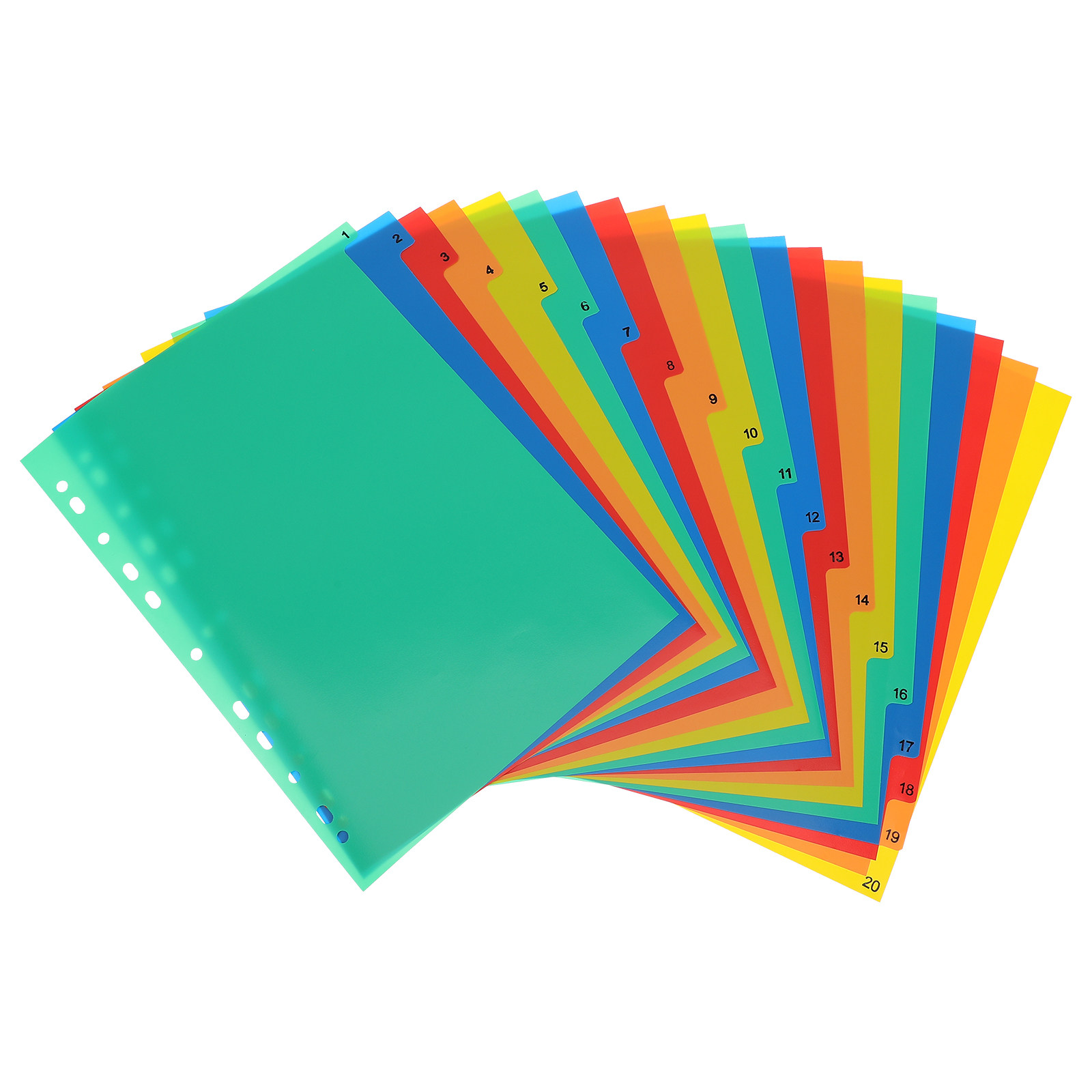 20 Pages A4 Colorful Plastic B - огляд і ціна Tab Divider A4