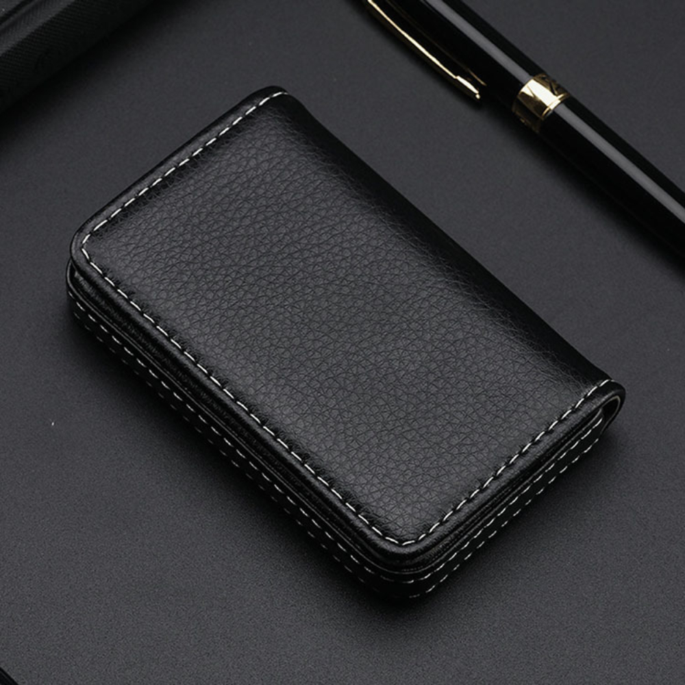 Sized Stitched PU Leather Cred - огляд і ціна Index Card Holder