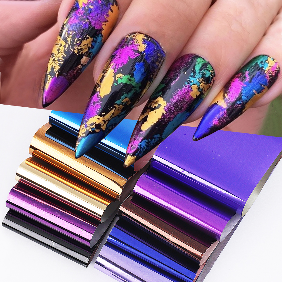 10pcs Metallic Nail Transfer F - огляд і ціна Gel Refill Pack