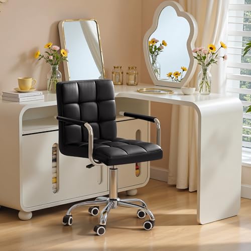 Black PU Leather Swivel Office - огляд і ціна Leather Desk Pad