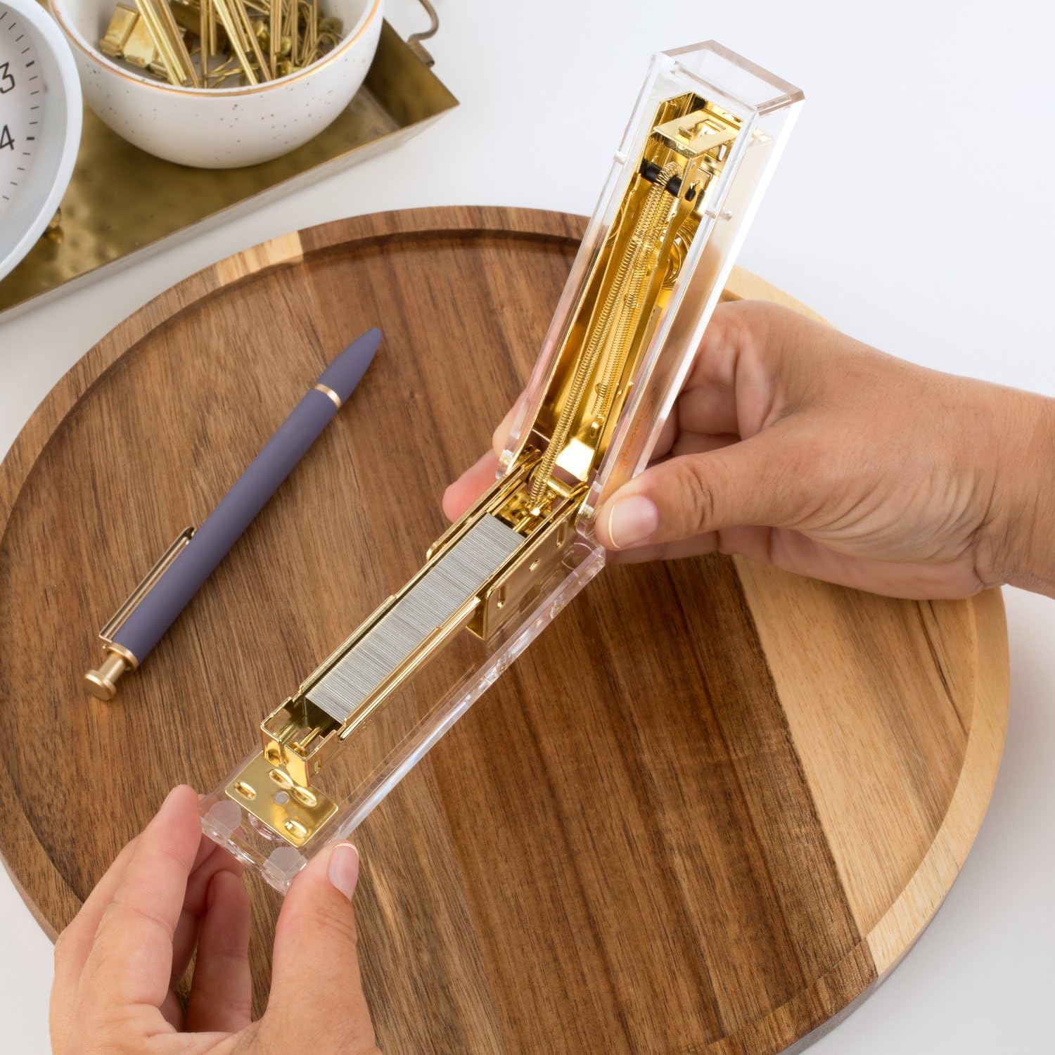 Compact Acrylic Gold Stapler,  - огляд і ціна Stapler Half Strip