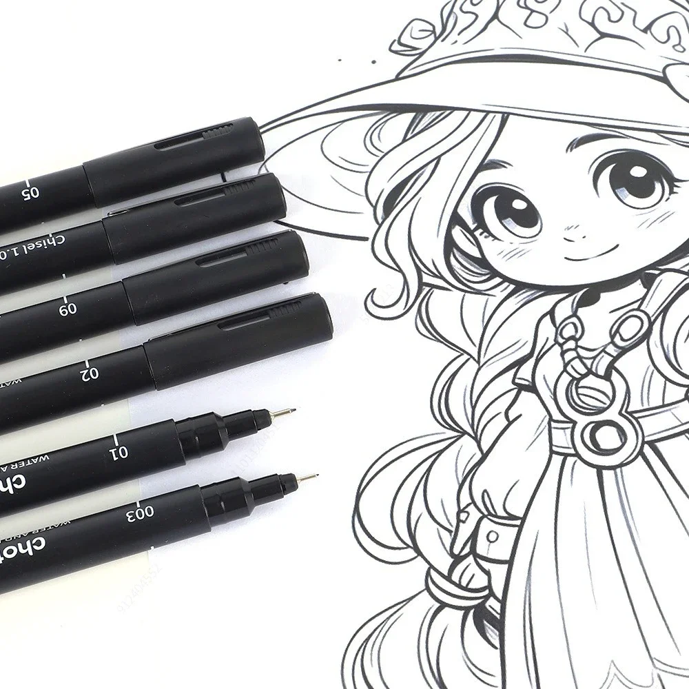 Black Micro Pens,15 Sizes,Wate - огляд і ціна Archive Box Set