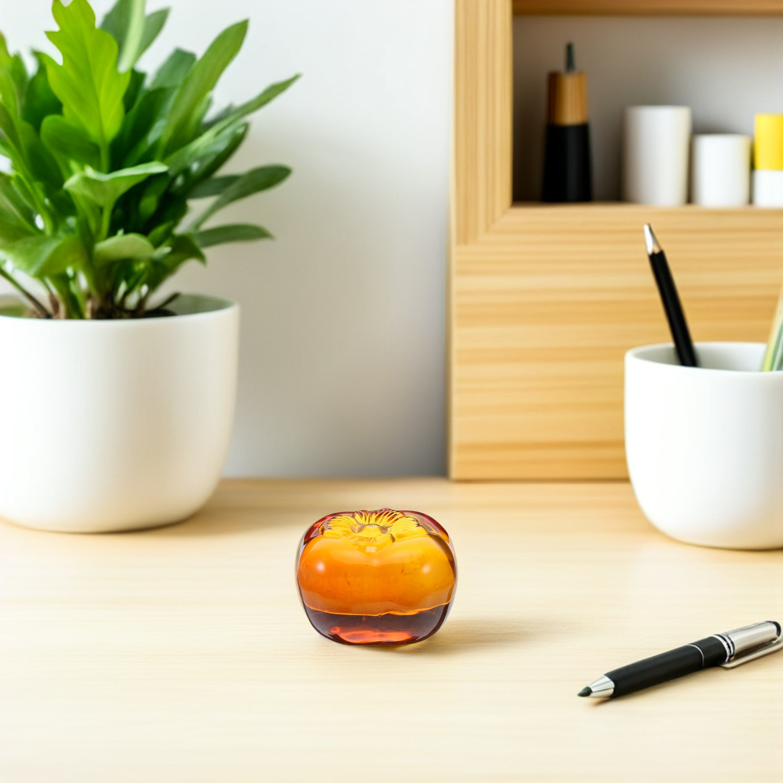 Crystal Persimmon Desk Paperwe - огляд і ціна Book Weight Glass