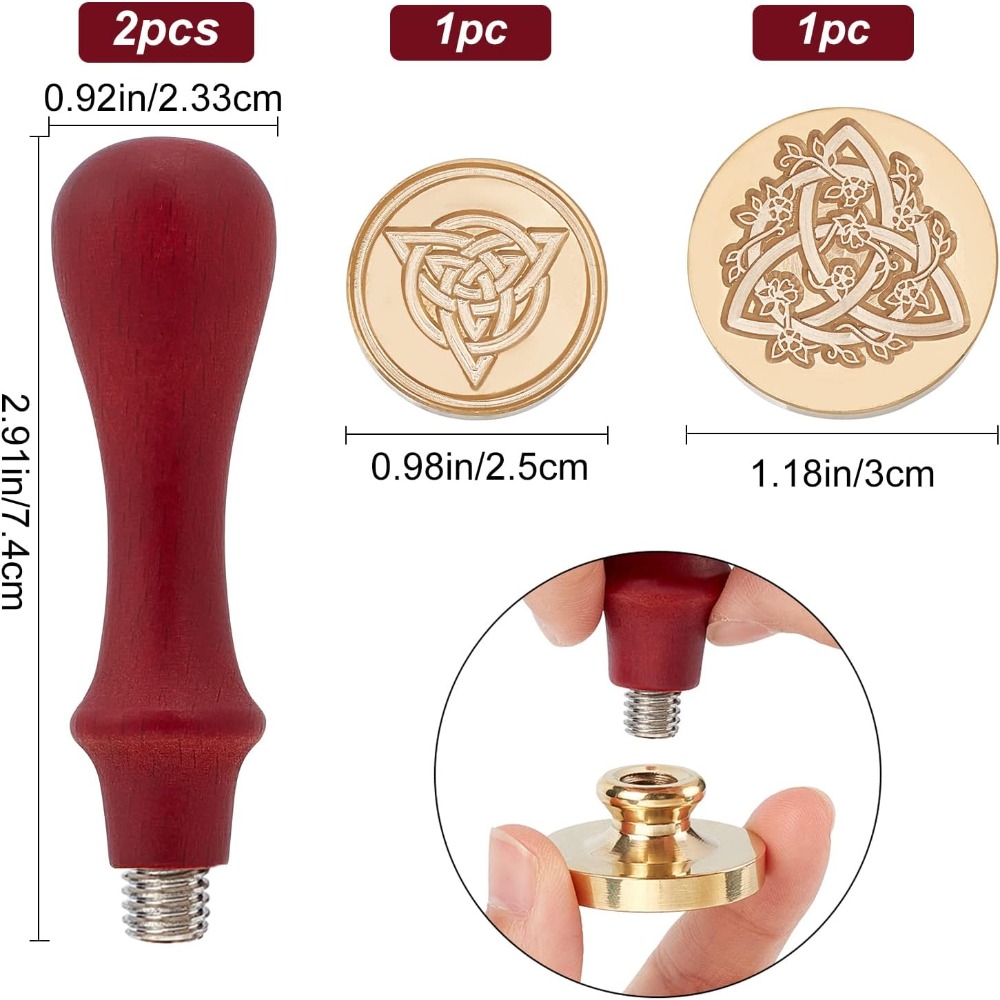 2 Set Celtic Knot Wax Seal Sta - огляд і ціна Wax Seal Stamp Set