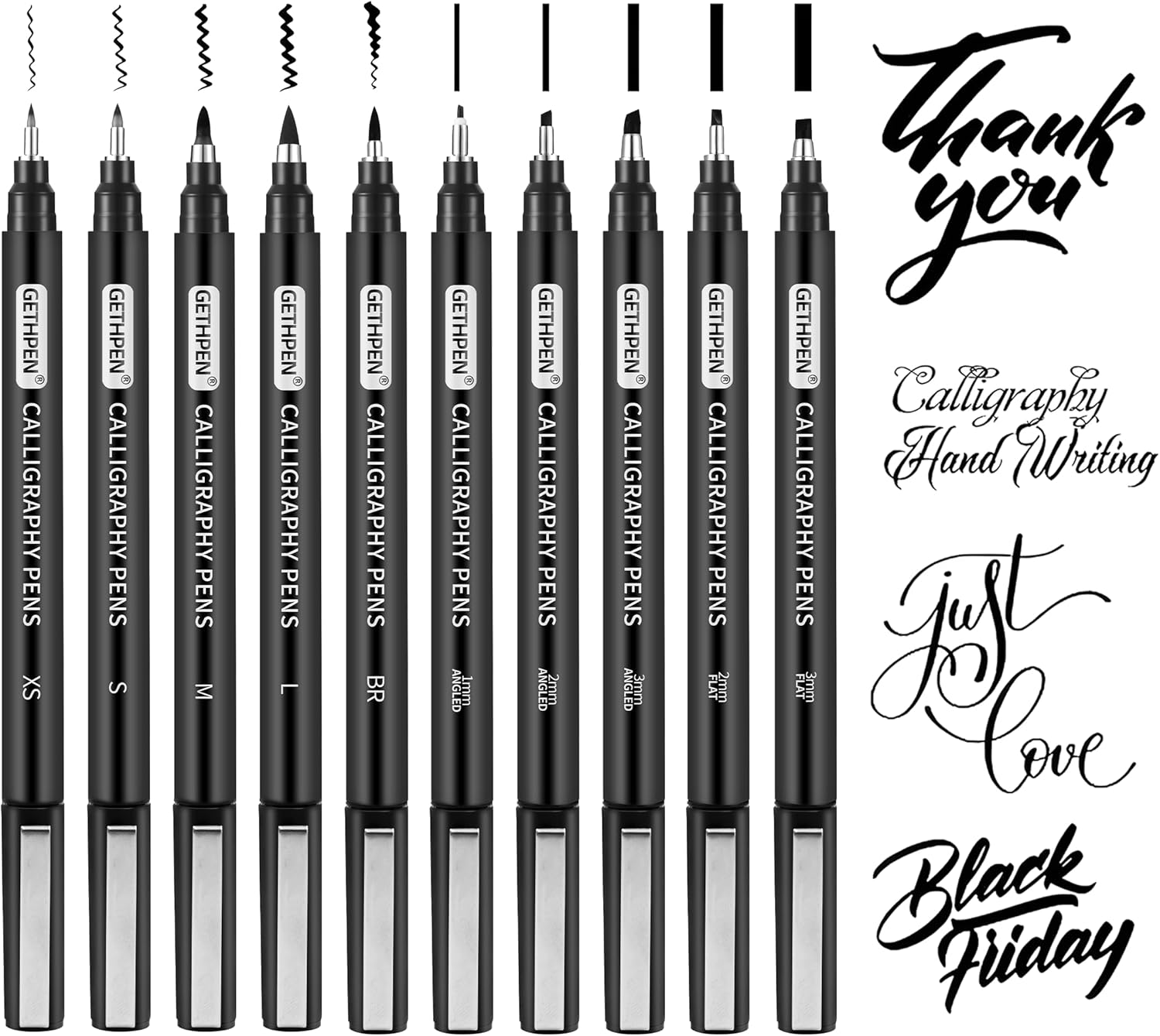 10 Size Calligraphy Pens Set f - огляд і ціна Archive Box Set