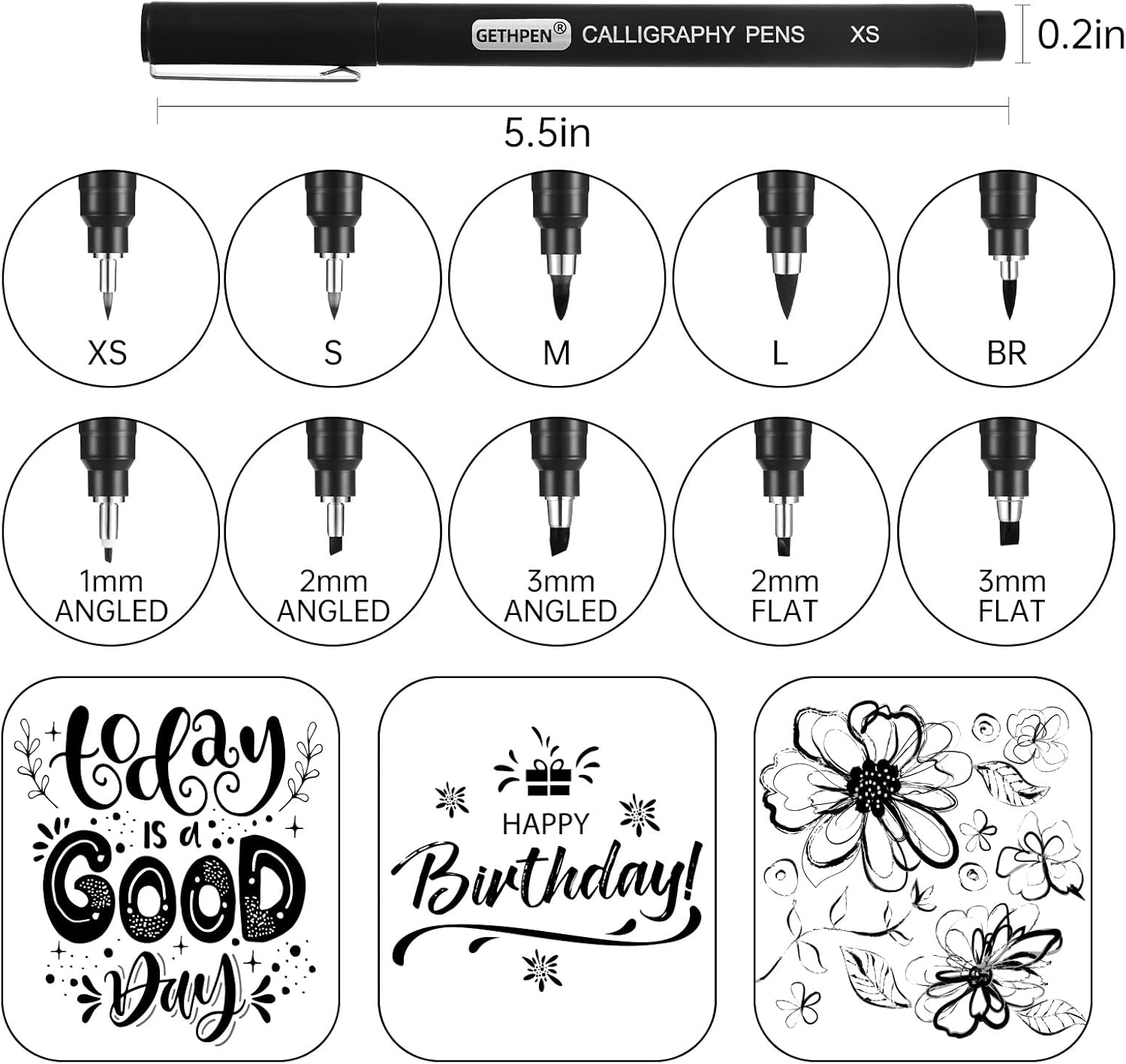 10 Size Calligraphy Pens Set f - огляд і ціна Archive Box Set