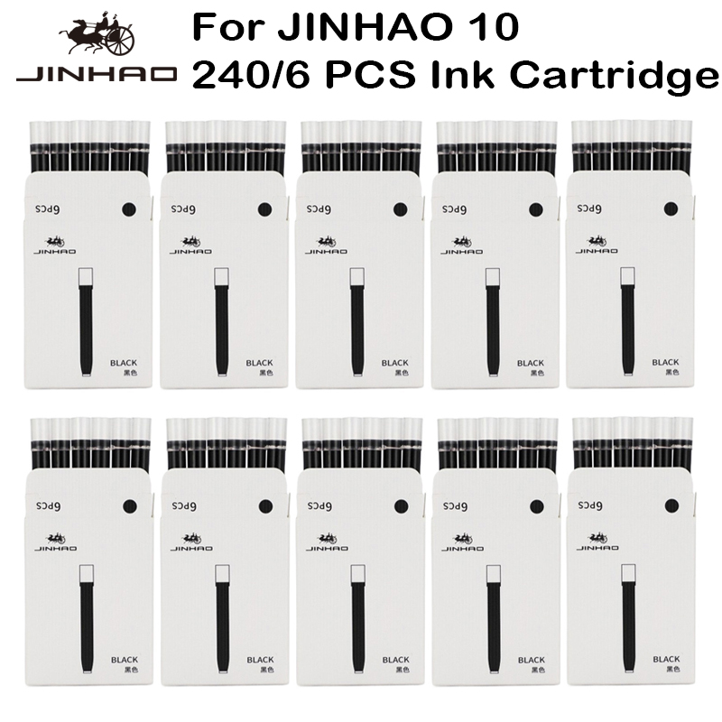 240/6 PCS JINHAO 20 10 Press F - огляд і ціна Fountain Pen Bottled Ink