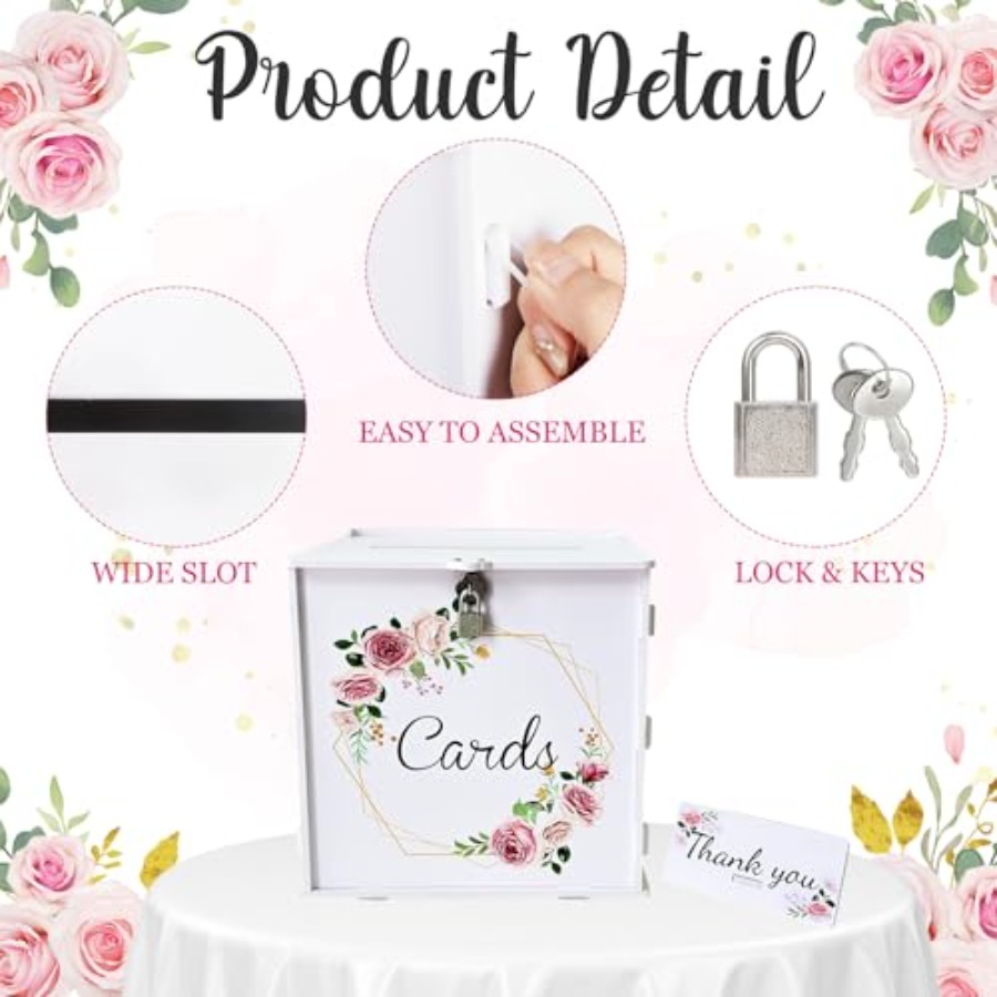 White Wedding Card Box with Lo - огляд і ціна Card Index Box