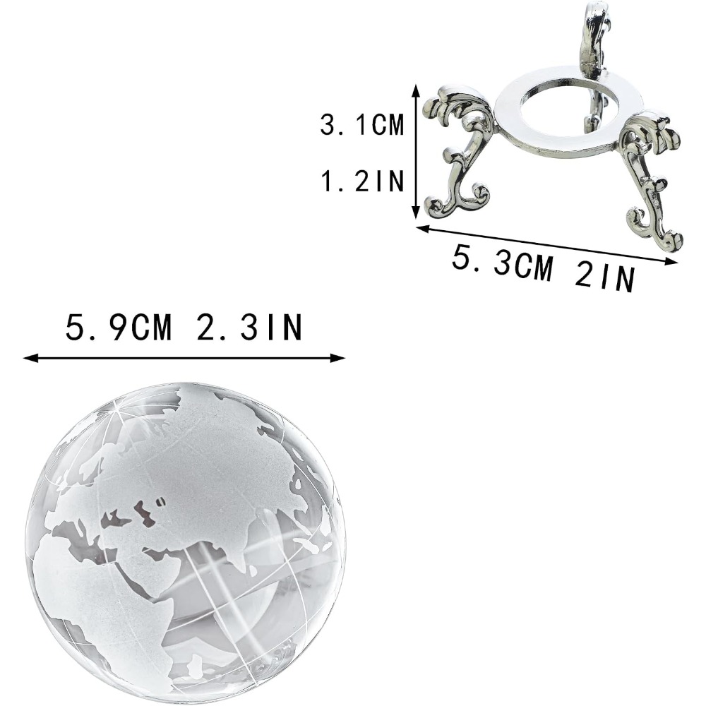 60mm Crystal Earth Globe Paper - огляд і ціна Paper Weight Crystal