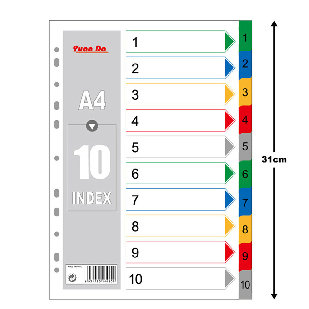 40Pcs A4 Multi-Color Classifie - огляд і ціна Tab Divider A4