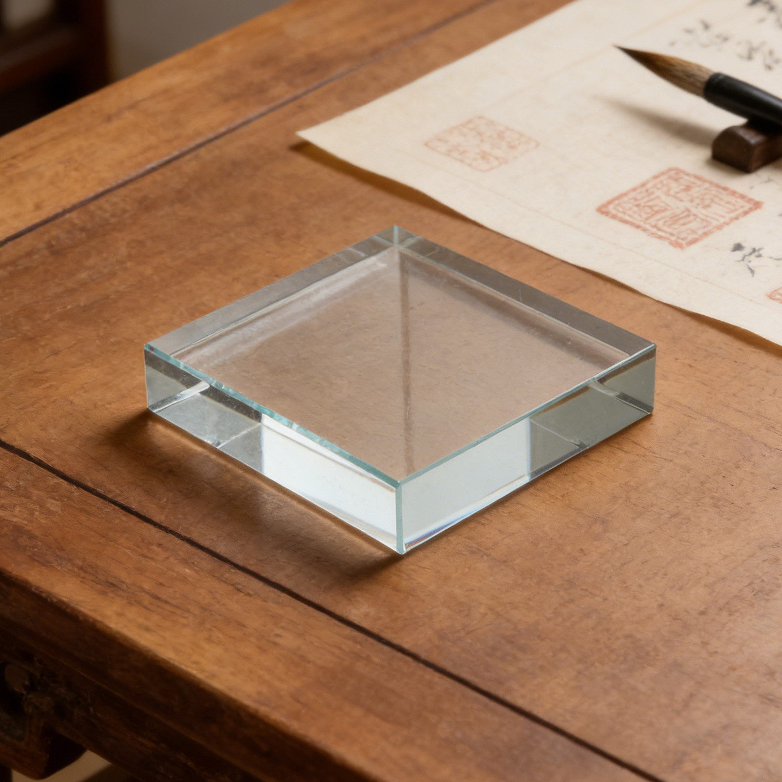 Glass Paperweight Rectangular  - огляд і ціна Book Weight Glass