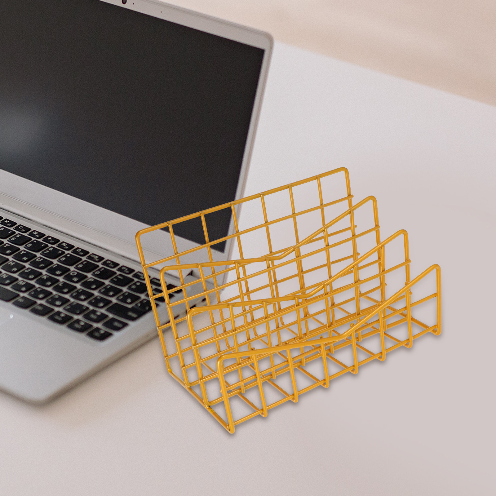 1Pcs Electroplated Metal Stora - огляд і ціна Magazine Holder Rack